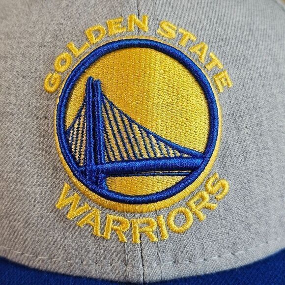 Golden State Warriors New Era Hat Cap Low Crown Grey Blue Gold 59FIFTY 7 1/4 GSW - Picture 5 of 15